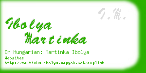 ibolya martinka business card